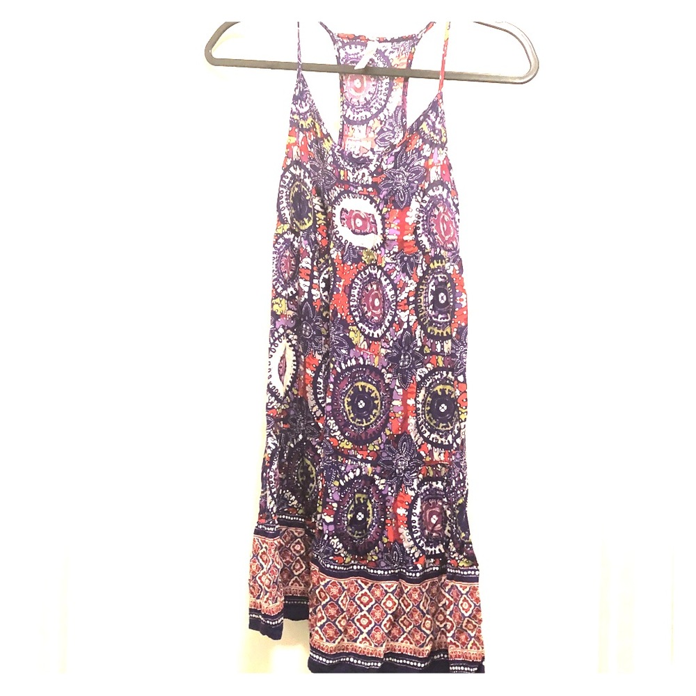 Boho Festival Purple Patterned Rayon Tank Top